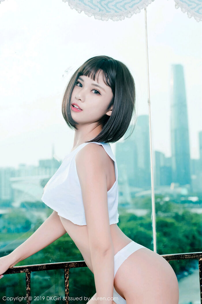[DKGirl Gomero] Vol.106_嫩模萌宝儿BoA 私房半截内衣配白丁字裤惹火诱惑Photo 53P 32th image