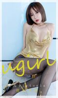 [Ugirls 爱尤物] No.2400_模特果儿Victoria Bathroom Sex Feeling Golden Color Hanging 带配超薄黑丝wet生身诱惑Photo 35P