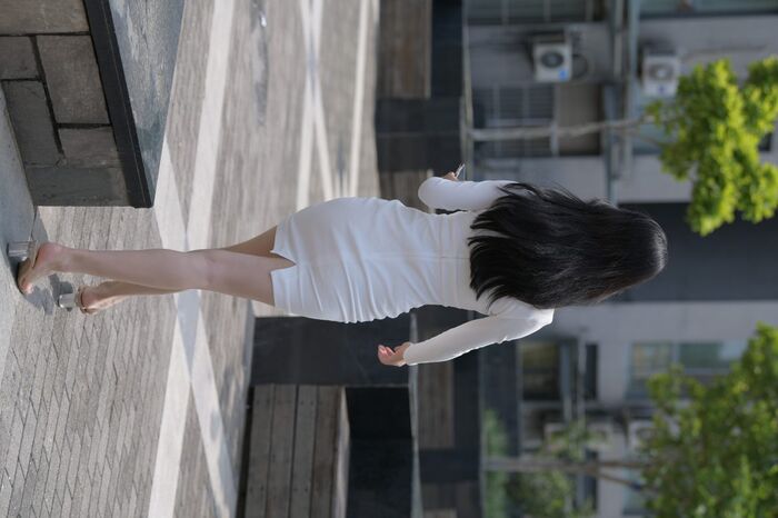 MoJing 魔镜街beat No.137 Street photo of beauty in white uniform C 32th image