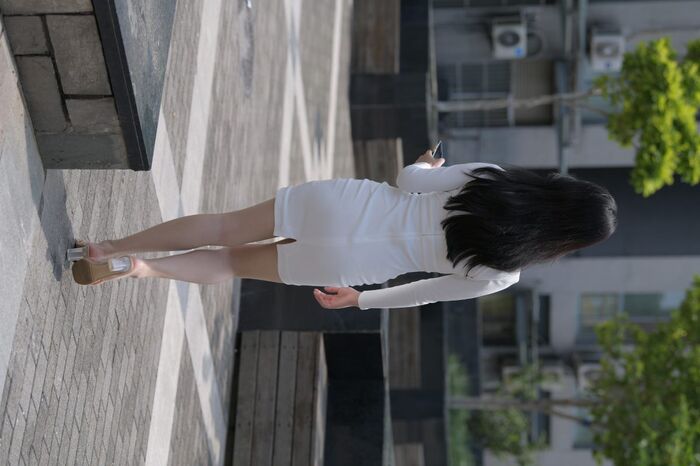 MoJing 魔镜街beat No.137 Street photo of beauty in white uniform C 33th image