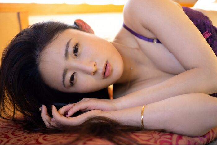 【292 high-quality erotic images of Suzu Matsuoka】 D-cup Japanese style beauty undressing nude gravure 16th image