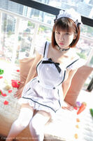 [UXING优星馆] Vol.058_嫩模 K8傲娇萌萌居家女仆装侧露美milk黄瓜主题撩人诱惑Photo 40P