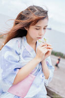 [Tukmo 兔几盟] Photograph of Vol.118_嫩模夏美酱户外日系百花裙配白丝袜清新 Stray Person Photo 61P