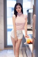 XiuRen第5593期_模特是小逗逗粉色vacuum coating 配白短裤半脱露超thin无内肉丝诱惑Photo 77P