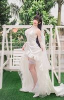 动漫博主九曲Jean爱宕婚纱主题性感白薄透marriage纱配白蕾丝吊袜迷人诱惑Photo 41P