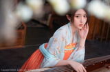 XiuRen 第5772期_模特夏甜甜浅蓝色古服饰配Ultra Thin Primary Color丝袜秀美衿Erotic Sensation Lost Person Photo 77P