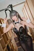 Coser sister Ely_eee Mai Gaku 姊主题性感兔女郎装扮ultrathin 黑丝秀翘臀美腿诱惑Photo 50P