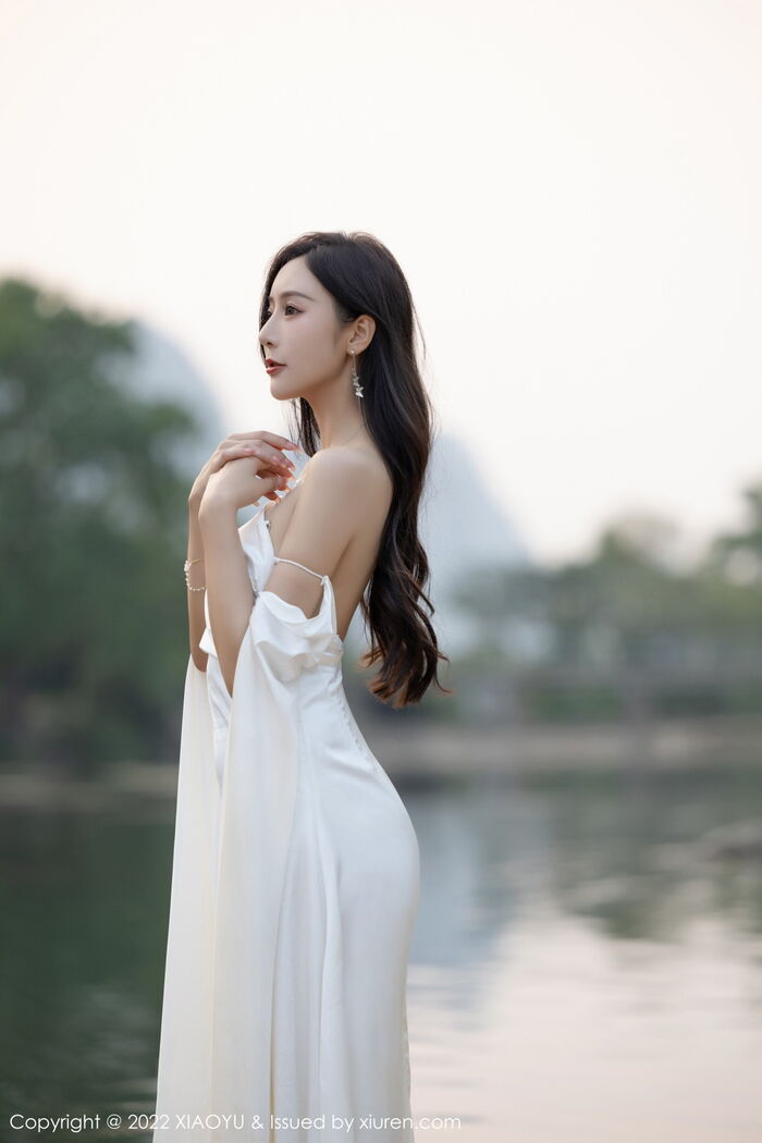 [XiaoYu画语界] Vol.884_ Goddess Wang 馨瑶yanni杭州旅拍户外白蕾丝内衣配白丝袜诱惑Photo 87P 11th image