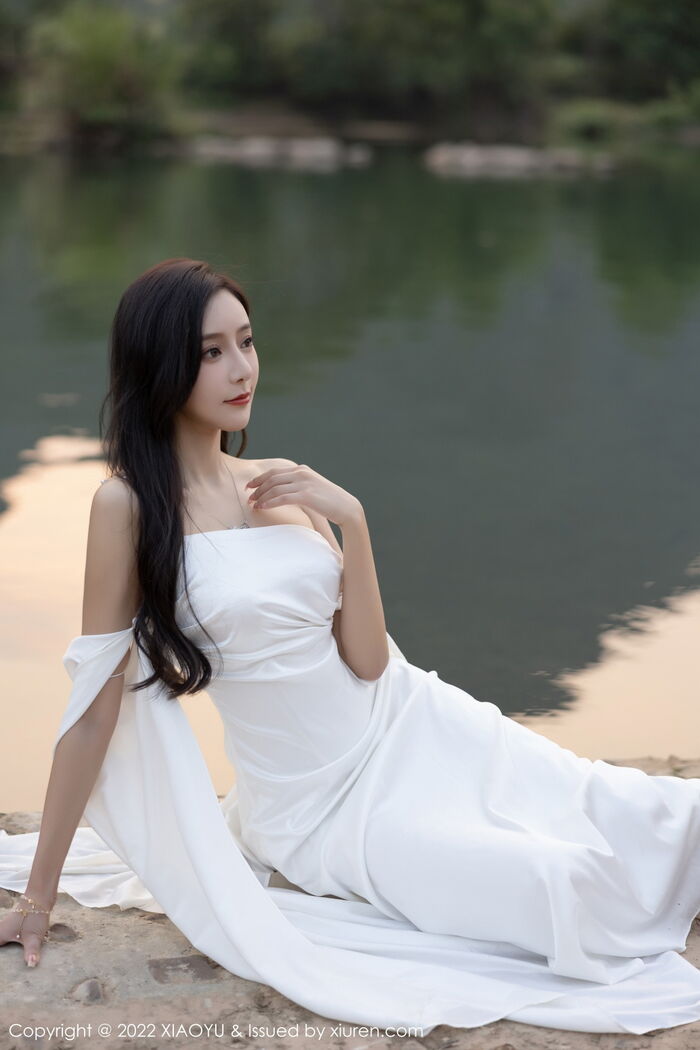 [XiaoYu画语界] Vol.884_ Goddess Wang 馨瑶yanni杭州旅拍户外白蕾丝内衣配白丝袜诱惑Photo 87P 12th image