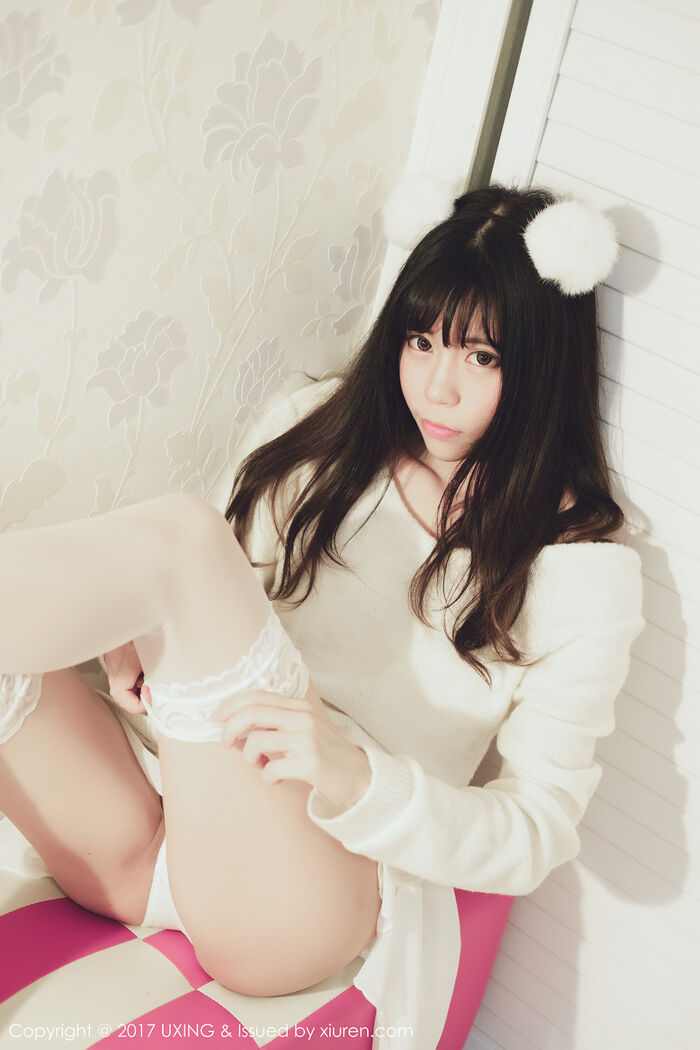 [UXING优星馆]Vol.048_嫩模Yo酱居家学生装+白色蕾丝袜清爽美萝莉性感写真32P 16th image