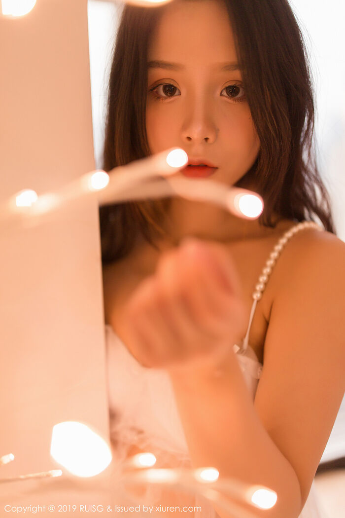 [RUISG瑞丝馆]VOL.081_嫩模木木夕Mmx私房性感白色薄纱内衣秀完美身材诱惑写真46P 34th image