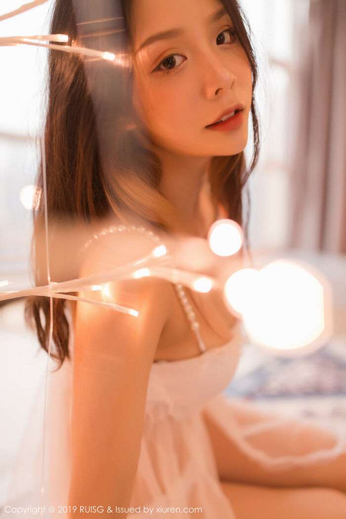[RUISG瑞丝馆]VOL.081_嫩模木木夕Mmx私房性感白色薄纱内衣秀完美身材诱惑写真46P 36th image