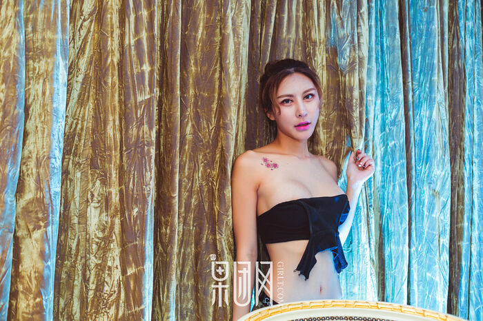 [GIRLT果团网] NO.146_嫩模美汐angela私房薄荷色�bud�丝内衣秀完美身Material诱惑Photo 36P 28th image