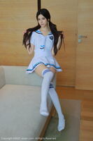 XiuRen第5924期_模特hebe韩心雨erotic sensual uniform诱惑白上衣配白短裙迷人诱惑Photo 50P