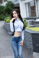 [XiaoYu画语界] Vol.904_ Goddess Wang 馨瑶yanni 杭州旅打浅蓝T恤配牛仔裤露白内衣诱惑Photo 88P