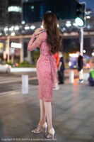 [XiaoYu画语界] Vol.899_ Goddess Wang 馨瑶yanni 脱shallow 红连衣短裙露白inner garment distribution ultra-thin flesh丝诱惑Photo 82P