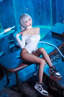 Coser Beauty 仙女月一一一题私房erotic sensation white 连体衣配ultra thin黑丝秀完美身Material诱惑Photo 48P