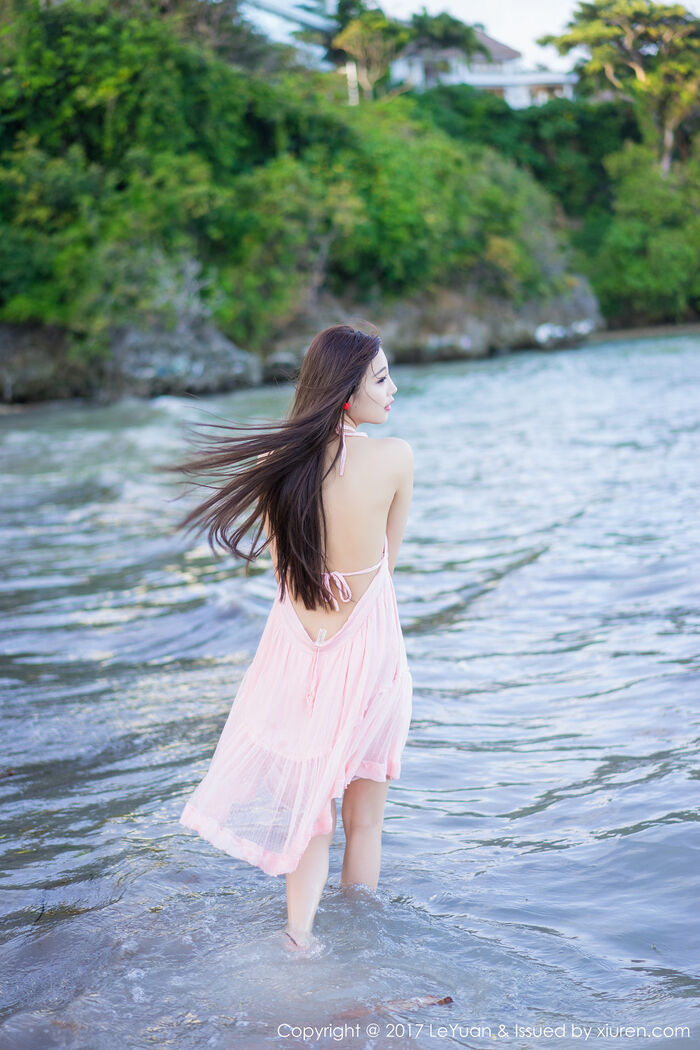 [LeYuan星乐园] Vol.035_ Goddess 杨晨晨sugar海边powder红露背吊带裙vacuum秀美milk诱惑Photo 54P 12th image