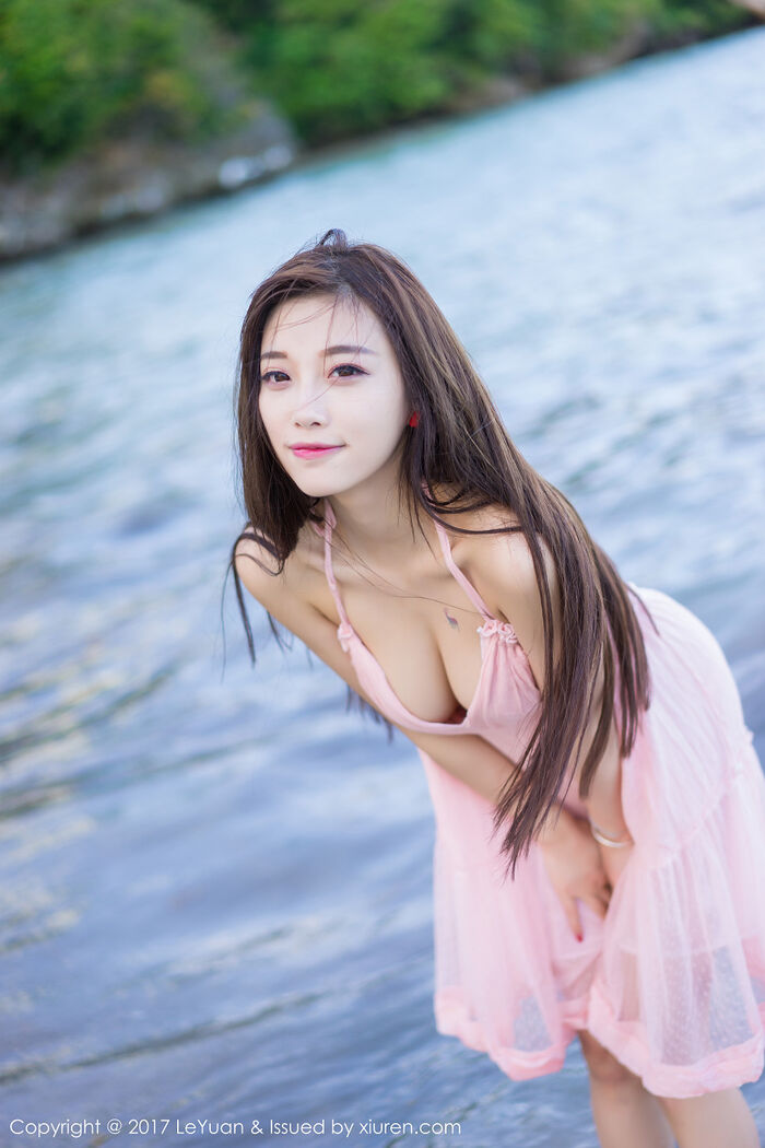 [LeYuan星乐园] Vol.035_ Goddess 杨晨晨sugar海边powder红露背吊带裙vacuum秀美milk诱惑Photo 54P 14th image
