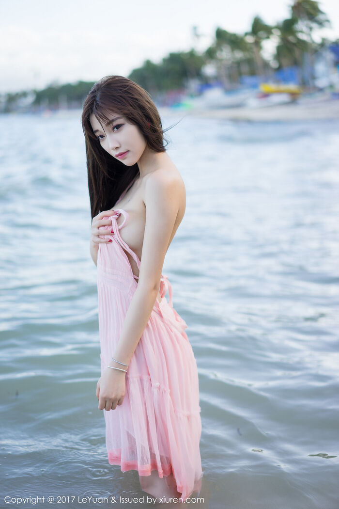 [LeYuan星乐园] Vol.035_ Goddess 杨晨晨sugar海边powder红露背吊带裙vacuum秀美milk诱惑Photo 54P 27th image