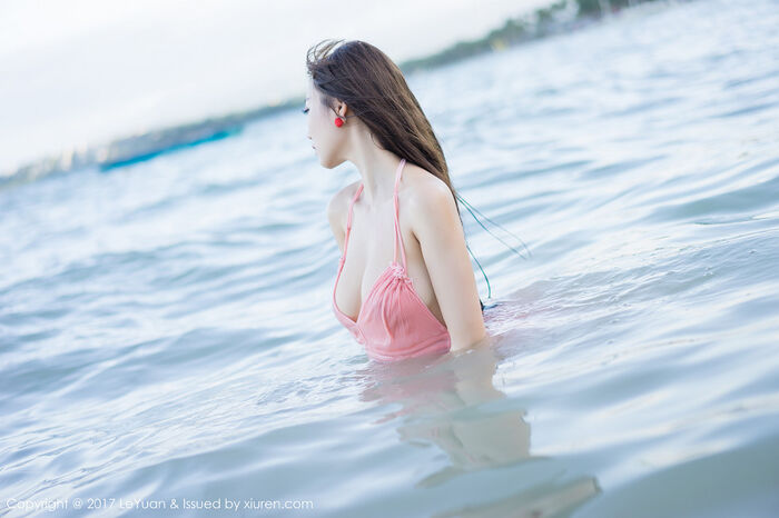 [LeYuan星乐园] Vol.035_ Goddess 杨晨晨sugar海边powder红露背吊带裙vacuum秀美milk诱惑Photo 54P 39th image