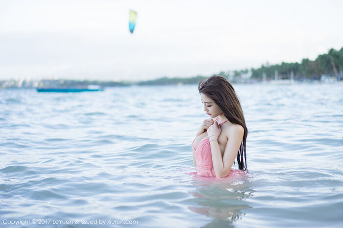 [LeYuan星乐园] Vol.035_ Goddess 杨晨晨sugar海边powder红露背吊带裙vacuum秀美milk诱惑Photo 54P 40th image