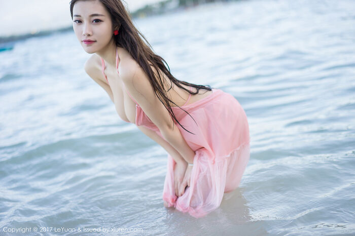 [LeYuan星乐园] Vol.035_ Goddess 杨晨晨sugar海边powder红露背吊带裙vacuum秀美milk诱惑Photo 54P 47th image