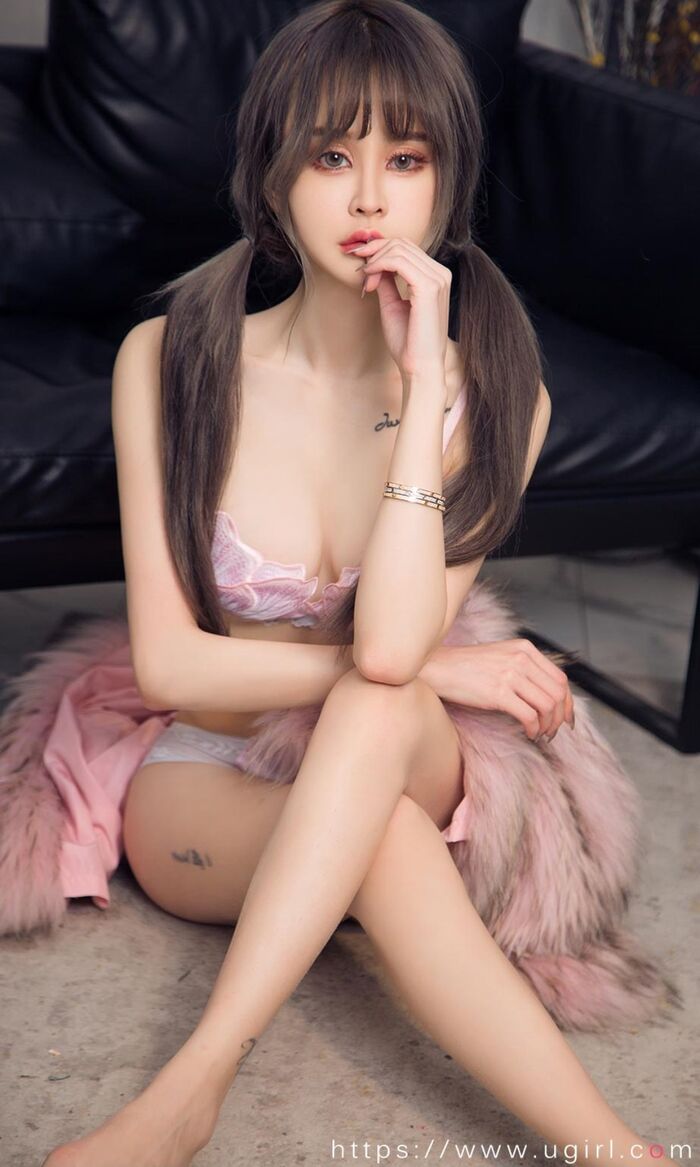 [Ugirls爱尤物] No.2457_ Model Special Blue Chestnut Private Cell Erotic Powder Color Skin Grass Under Dew Powder Color Inner Clothing Maze Person Maze Photo 35P 6th image