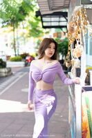 [YouMi尤蜜荟] Vol.878_模特小海臀Rena户外erotic sensationpurpleShort 裙套装秀丰满身木迷人诱惑Photo 72P
