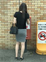 Erotic image of an office lady who can't hide the eroticism in the buttocks and legs that stick to the tight skirt wwwwwwwwwwww