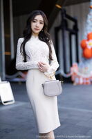 [XiaoYu画语界] Vol.936_ Goddess Wang 馨瑶yanni市丽人装扮sensibility purple inner clothing 配开档肉丝诱惑Photo 73P