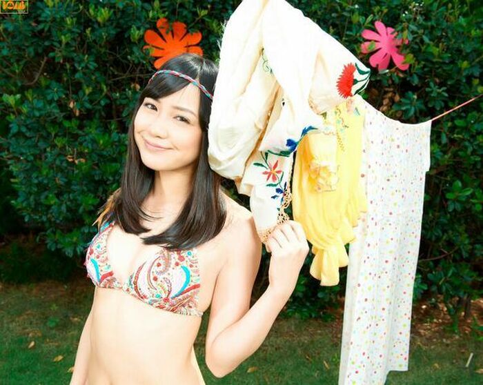 Makoto Okunaka 145 erotic images! Former idol actress' small breasts swimsuit and bare feet gravure summary 68th image
