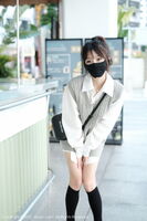 XiuRen 第6145期_模特佘贝拉bellaNanjing Travel Pulse Erotic Sensation White Distribution Gray Short 裙秀完美身Materialmaze Person Photo 59P