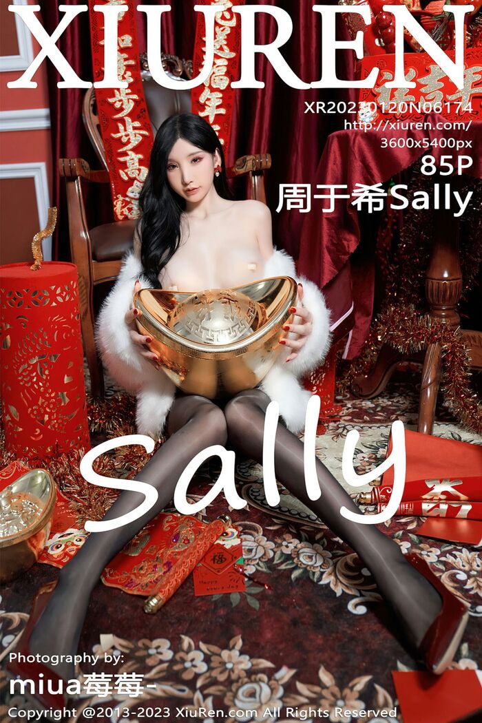 XiuRen 第6174位_Goddess 周于希 Sally 新春主题低chest服饰配ultrathin 黑丝秀完美身Material诱惑Photo 85P 83th image